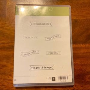 Stampin Up! Itty Bitty Banners set of 6 clear mount stamp set